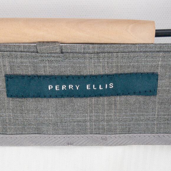 Perry Ellis Travel Lux Dress Pants Men's 40x32 Gray Polyester Blend New Tags - Picture 3 of 16